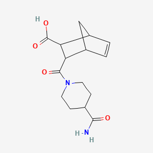 molecular formula C15H20N2O4 B2520967 3-(4-Carbamoylpiperidine-1-carbonyl)bicyclo[2.2.1]hept-5-ene-2-carboxylic acid CAS No. 1022736-72-6