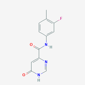 molecular formula C12H10FN3O2 B2520980 N-(3-fluoro-4-methylphenyl)-6-hydroxypyrimidine-4-carboxamide CAS No. 2034233-27-5