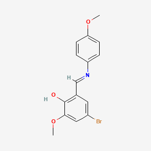 4-Bromo-2-methoxy-6-{[(4-methoxyphenyl)imino]methyl}benzenol