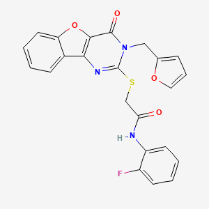 N-(2-fluorophenyl)-2-{[3-(2-furylmethyl)-4-oxo-3,4-dihydro[1]benzofuro[3,2-d]pyrimidin-2-yl]thio}acetamide
