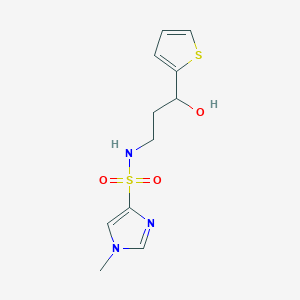 N-(3-hydroxy-3-(thiophen-2-yl)propyl)-1-methyl-1H-imidazole-4-sulfonamide