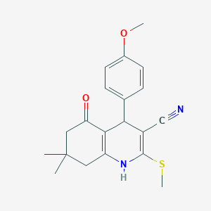 4-(4-Methoxyphenyl)-7,7-dimethyl-2-(methylthio)-5-oxo-1,4,5,6,7,8-hexahydroquinoline-3-carbonitrile