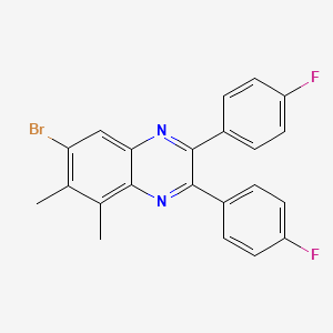 molecular formula C22H15BrF2N2 B2521012 7-Bromo-2,3-bis(4-fluorophenyl)-5,6-dimethylquinoxaline CAS No. 361149-76-0