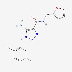 5-amino-1-[(2,5-dimethylphenyl)methyl]-N-(furan-2-ylmethyl)triazole-4-carboxamide
