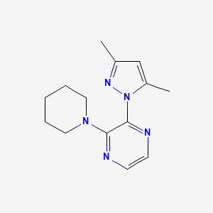 molecular formula C14H19N5 B2521019 2-(3,5-Dimethylpyrazol-1-yl)-3-piperidin-1-ylpyrazine CAS No. 2415501-37-8