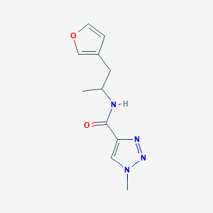molecular formula C11H14N4O2 B2521026 N-(1-(furan-3-yl)propan-2-yl)-1-methyl-1H-1,2,3-triazole-4-carboxamide CAS No. 1798619-36-9