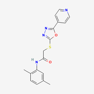 molecular formula C17H16N4O2S B2521064 N-(2,5-dimethylphenyl)-2-[(5-pyridin-4-yl-1,3,4-oxadiazol-2-yl)sulfanyl]acetamide CAS No. 539807-20-0