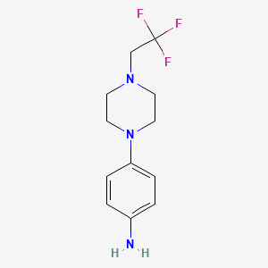 molecular formula C12H16F3N3 B2521073 4-[4-(2,2,2-Trifluoroethyl)piperazin-1-YL]aniline CAS No. 223786-29-6