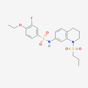 4-ethoxy-3-fluoro-N-(1-(propylsulfonyl)-1,2,3,4-tetrahydroquinolin-7-yl)benzenesulfonamide