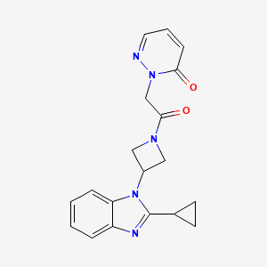 2-[2-[3-(2-Cyclopropylbenzimidazol-1-yl)azetidin-1-yl]-2-oxoethyl]pyridazin-3-one