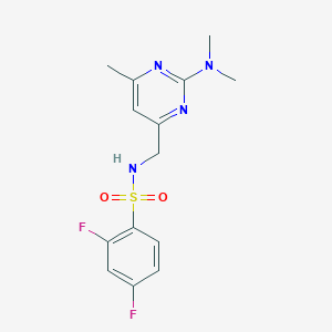 N-((2-(dimethylamino)-6-methylpyrimidin-4-yl)methyl)-2,4-difluorobenzenesulfonamide