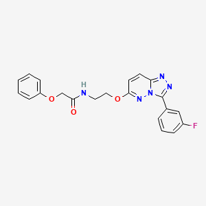 N-(2-((3-(3-fluorophenyl)-[1,2,4]triazolo[4,3-b]pyridazin-6-yl)oxy)ethyl)-2-phenoxyacetamide