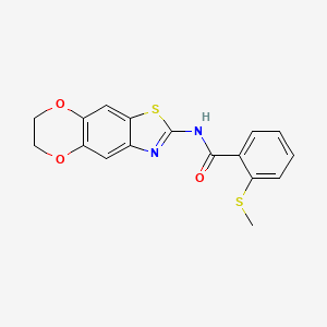 N-(6,7-dihydro-[1,4]dioxino[2,3-f][1,3]benzothiazol-2-yl)-2-methylsulfanylbenzamide