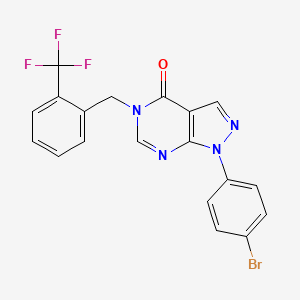 1-(4-bromophenyl)-5-(2-(trifluoromethyl)benzyl)-1,5-dihydro-4H-pyrazolo[3,4-d]pyrimidin-4-one