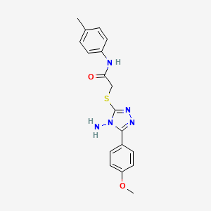2-{[4-amino-5-(4-methoxyphenyl)-4H-1,2,4-triazol-3-yl]sulfanyl}-N-(4-methylphenyl)acetamide