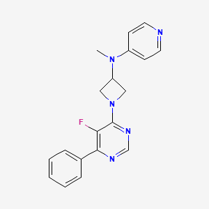 molecular formula C19H18FN5 B2521109 N-[1-(5-Fluoro-6-phenylpyrimidin-4-yl)azetidin-3-yl]-N-methylpyridin-4-amine CAS No. 2415518-17-9