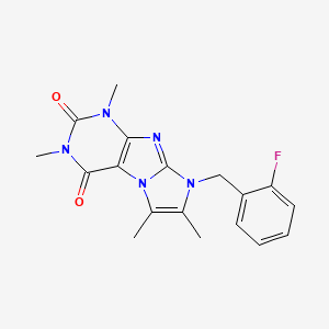 6-[(2-Fluorophenyl)methyl]-2,4,7,8-tetramethylpurino[7,8-a]imidazole-1,3-dione