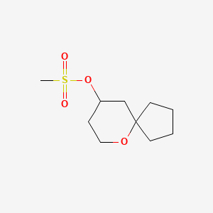 molecular formula C10H18O4S B2521111 6-Oxaspiro[4.5]decan-9-yl methanesulfonate CAS No. 503551-89-1