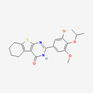 2-[3-bromo-5-methoxy-4-(propan-2-yloxy)phenyl]-5,6,7,8-tetrahydro[1]benzothieno[2,3-d]pyrimidin-4(3H)-one