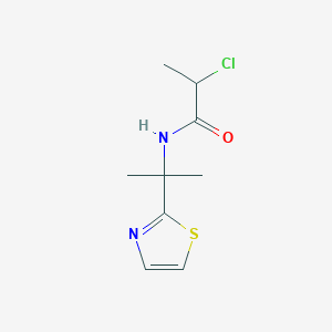 2-chloro-N-[2-(1,3-thiazol-2-yl)propan-2-yl]propanamide