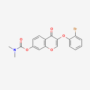 molecular formula C18H14BrNO5 B2521128 3-(2-bromophenoxy)-4-oxo-4H-chromen-7-yl dimethylcarbamate CAS No. 637749-22-5