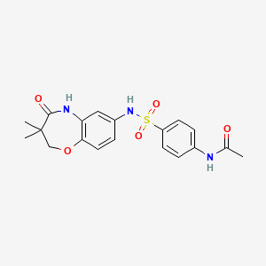 N-(4-(N-(3,3-dimethyl-4-oxo-2,3,4,5-tetrahydrobenzo[b][1,4]oxazepin-7-yl)sulfamoyl)phenyl)acetamide