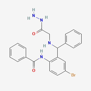 molecular formula C22H21BrN4O2 B2521133 N-[4-bromo-2-[[(2-hydrazinyl-2-oxoethyl)amino]-phenylmethyl]phenyl]benzamide CAS No. 328540-98-3