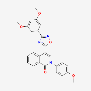 molecular formula C26H21N3O5 B2521135 4-[3-(3,5-二甲氧基苯基)-1,2,4-恶二唑-5-基]-2-(4-甲氧基苯基)异喹啉-1(2H)-酮 CAS No. 1326901-97-6
