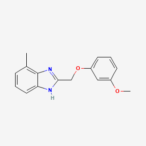 molecular formula C16H16N2O2 B2521142 2-[(3-甲氧基苯氧基)甲基]-4-甲基-1H-苯并咪唑 CAS No. 1031971-42-2