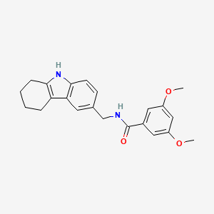 3,5-dimethoxy-N-(2,3,4,9-tetrahydro-1H-carbazol-6-ylmethyl)benzamide