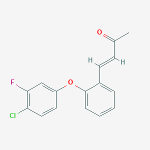 molecular formula C16H12ClFO2 B2521147 4-[2-(4-Chloro-3-fluorophenoxy)phenyl]-3-buten-2-one CAS No. 451485-73-7