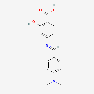 molecular formula C16H16N2O3 B2521154 4-{[4-(Dimethylamino)benzylidene]amino}-2-hydroxybenzoic acid CAS No. 101280-59-5
