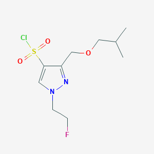 molecular formula C10H16ClFN2O3S B2521159 1-(2-fluoroethyl)-3-(isobutoxymethyl)-1H-pyrazole-4-sulfonyl chloride CAS No. 1856091-66-1