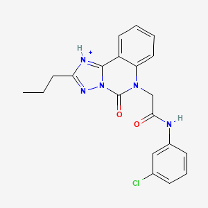 molecular formula C20H18ClN5O2 B2521161 N-(3-chlorophenyl)-2-{5-oxo-2-propyl-5H,6H-[1,2,4]triazolo[1,5-c]quinazolin-6-yl}acetamide CAS No. 2380194-80-7