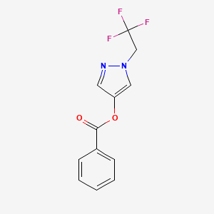 molecular formula C12H9F3N2O2 B2521164 [1-(2,2,2-Trifluoroethyl)pyrazol-4-yl] benzoate CAS No. 2320466-31-5