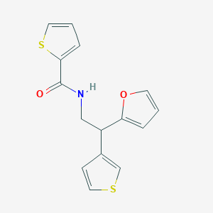 molecular formula C15H13NO2S2 B2521174 N-[2-(Furan-2-yl)-2-(Thiophen-3-yl)ethyl]thiophen-2-carboxamid CAS No. 2097858-65-4