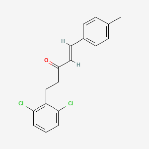 molecular formula C18H16Cl2O B2521180 5-(2,6-Dichlorophenyl)-1-(4-methylphenyl)-1-penten-3-one CAS No. 477854-91-4