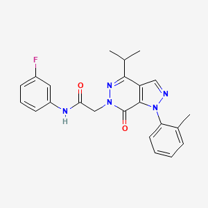 molecular formula C23H22FN5O2 B2521185 N-(3-fluorophenyl)-2-(4-isopropyl-7-oxo-1-(o-tolyl)-1H-pyrazolo[3,4-d]pyridazin-6(7H)-yl)acetamide CAS No. 946379-34-6