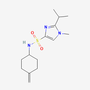 molecular formula C14H23N3O2S B2521193 1-methyl-N-(4-methylidenecyclohexyl)-2-(propan-2-yl)-1H-imidazole-4-sulfonamide CAS No. 2097903-58-5
