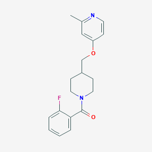 molecular formula C19H21FN2O2 B2521196 (2-Fluorophenyl)-[4-[(2-methylpyridin-4-yl)oxymethyl]piperidin-1-yl]methanone CAS No. 2379972-54-8