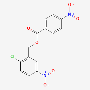 molecular formula C14H9ClN2O6 B2521199 2-Chloro-5-nitrobenzyl 4-nitrobenzenecarboxylate CAS No. 331460-24-3