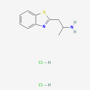 molecular formula C10H14Cl2N2S B2521202 1-(1,3-Benzothiazol-2-yl)propan-2-amine dihydrochloride CAS No. 1384429-95-1