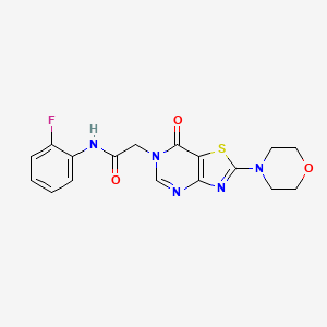 N-(2-fluorophenyl)-2-(2-morpholino-7-oxothiazolo[4,5-d]pyrimidin-6(7H)-yl)acetamide
