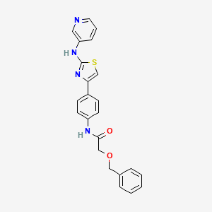 2-(benzyloxy)-N-(4-(2-(pyridin-3-ylamino)thiazol-4-yl)phenyl)acetamide