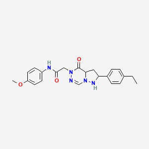 molecular formula C22H21N5O3 B2521221 2-[2-(4-ethylphenyl)-4-oxo-4H,5H-pyrazolo[1,5-d][1,2,4]triazin-5-yl]-N-(4-methoxyphenyl)acetamide CAS No. 1291833-04-9
