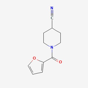 molecular formula C11H12N2O2 B2521225 1-(呋喃-2-羰基)哌啶-4-腈 CAS No. 1175867-70-5