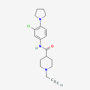 N-[3-chloro-4-(pyrrolidin-1-yl)phenyl]-1-(prop-2-yn-1-yl)piperidine-4-carboxamide