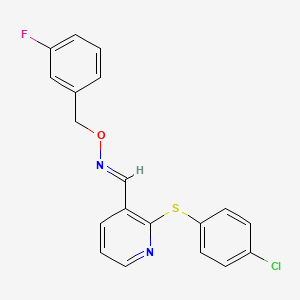 2-((4-Chlorophenyl)sulfanyl)nicotinaldehyde o-(3-fluorobenzyl)oxime
