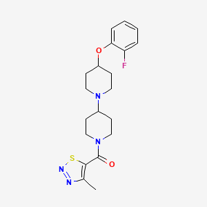 (4-(2-Fluorophenoxy)-[1,4'-bipiperidin]-1'-yl)(4-methyl-1,2,3-thiadiazol-5-yl)methanone