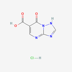 molecular formula C6H5ClN4O3 B2521244 7-Hydroxy-[1,2,4]triazolo[1,5-a]pyrimidine-6-carboxylic acid hydrochloride CAS No. 2230802-87-4